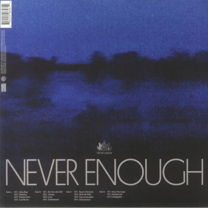 Обратная сторона обложки — DANIEL CAESAR — Never Enough