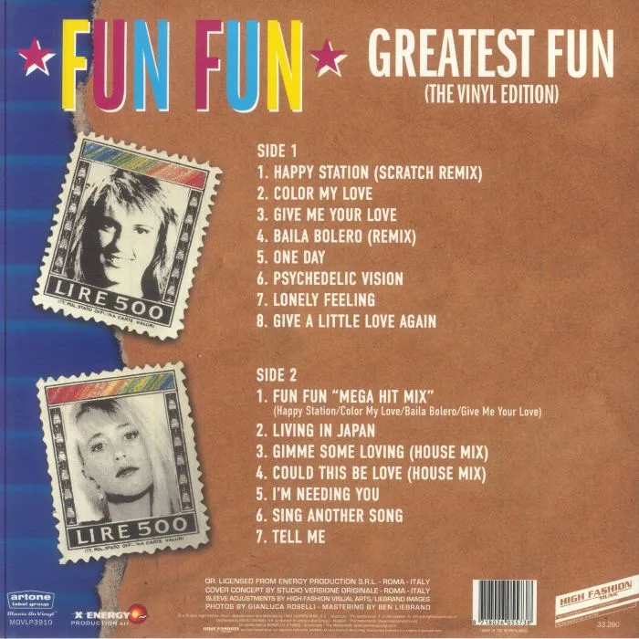 Back cover — FUN FUN — Greatest Fun