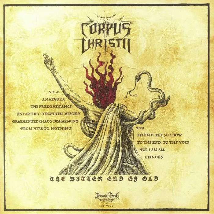 Обратная сторона обложки — CORPUS CHRISTII — The Bitter End Of Old