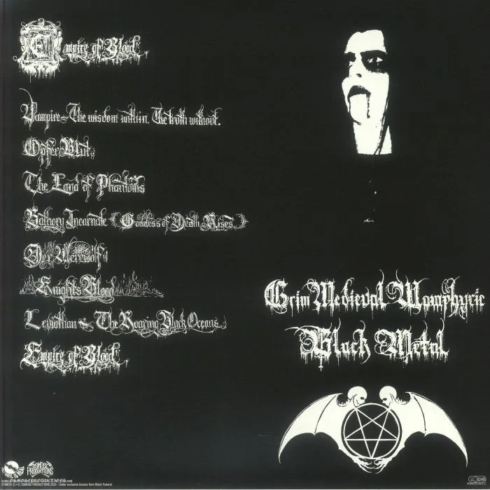 Back cover — BLACK FUNERAL — Empire Of Blood (reissue)