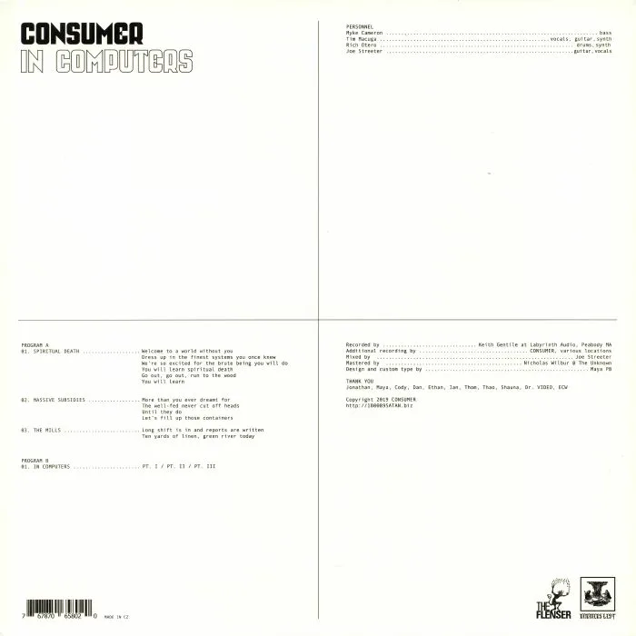 Back cover — CONSUMER — In Computers
