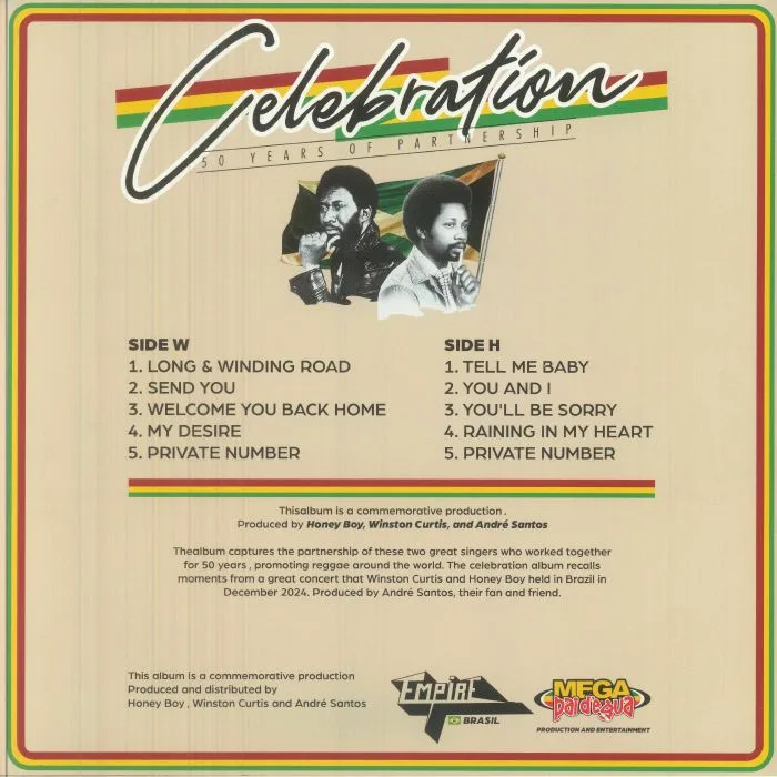 Back cover — Winston CURTIS / HONEY BOY — Celebration: 50 Years Of Partnership