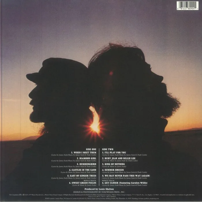 Back cover — SEALS & CROFTS — Greatest Hits (Record Store Day Black Friday RSD 2025)