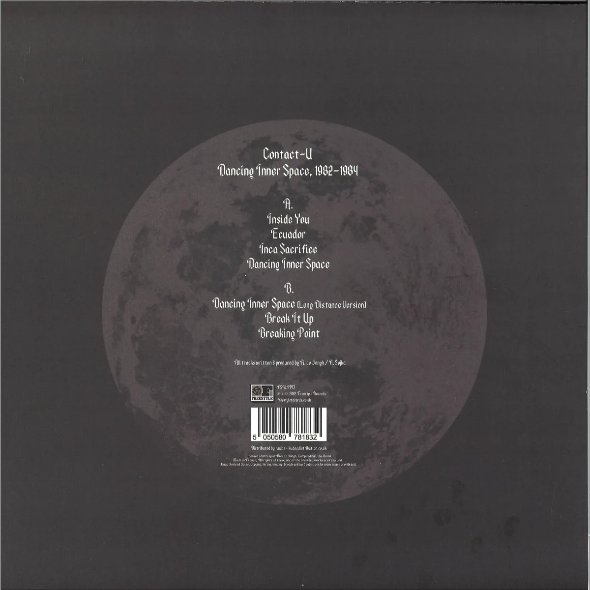 Обратная сторона обложки — Contact-U — Dancing Inner Space, 1982-1984