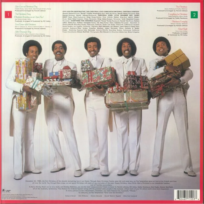 Обратная сторона обложки — The TEMPTATIONS — Give Love At Christmas (reissue)