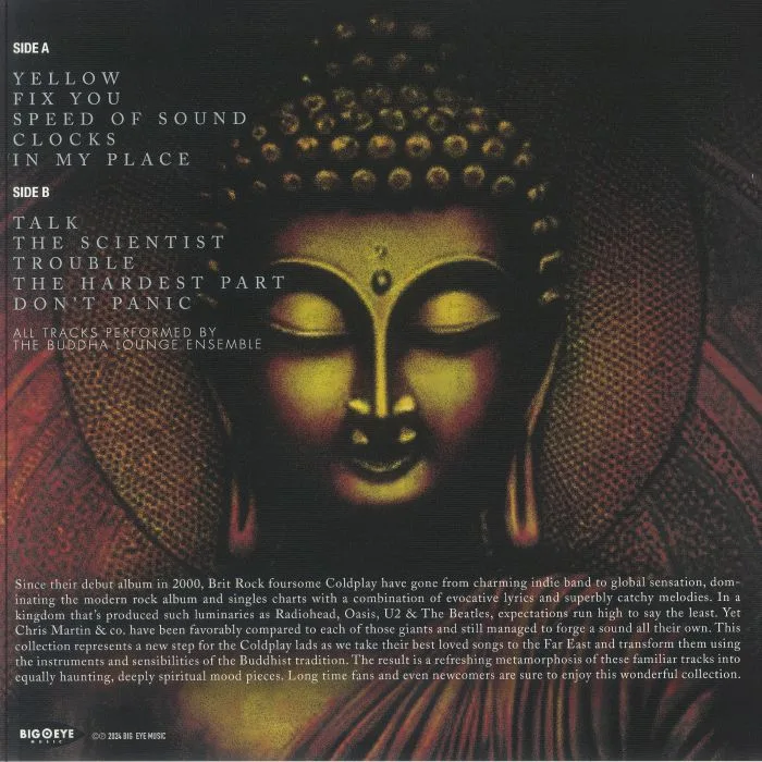 Back cover — The BUDDHA LOUNGE ENSEMBLE — Buddha Lounge Renditions Of Coldplay