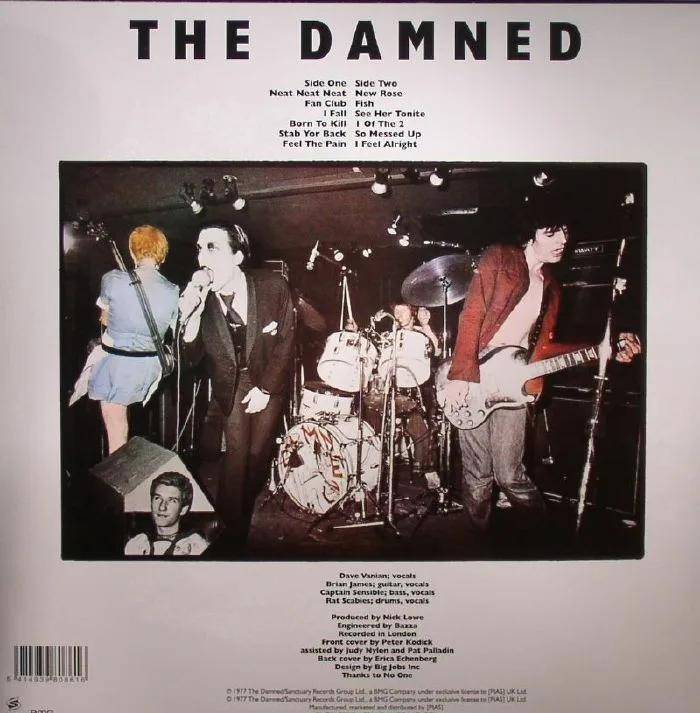 Back cover — The DAMNED — Damned Damned Damned