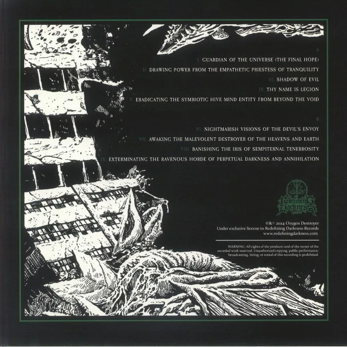 Back cover — OXYGEN DESTROYER — Guardian Of The Universe