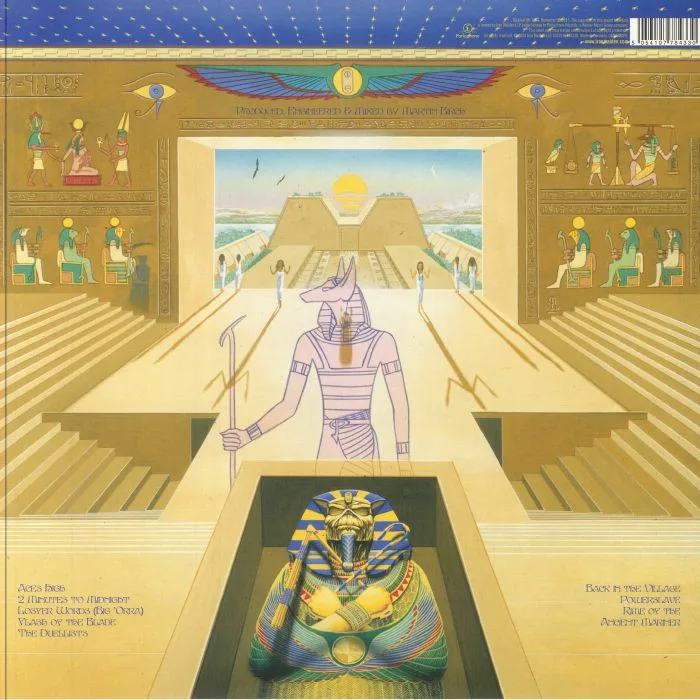 Back cover — IRON MAIDEN — Powerslave (reissue)