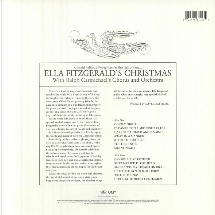 Обратная сторона обложки — Ella FITZGERALD — Ella Fitzgerald's Christmas