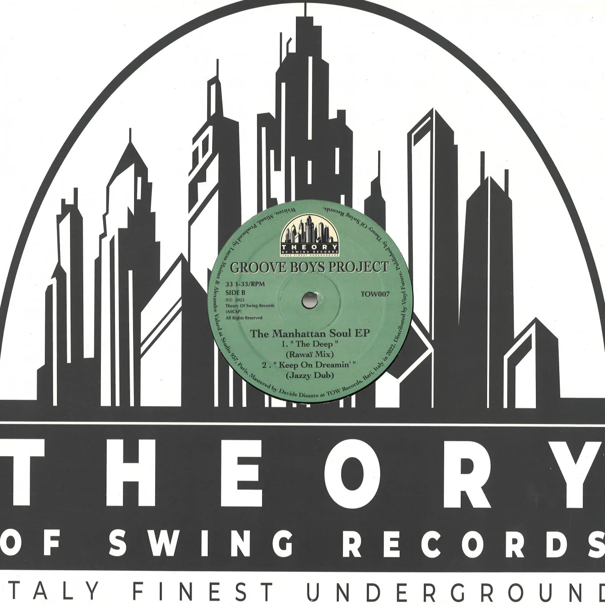 Обратная сторона обложки — Groove Boys Project — The Manhattan Soul Ep