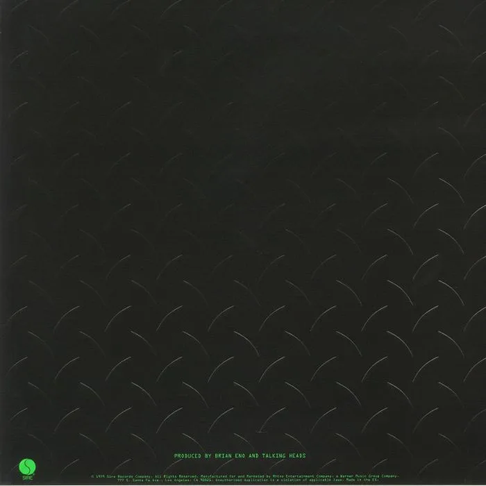 Back cover — TALKING HEADS — Fear Of Music