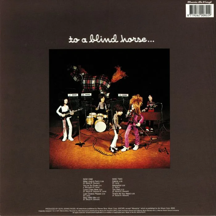 Back cover — FACES — A Nod Is As Good As A Wink To A Blind Horse (reissue)