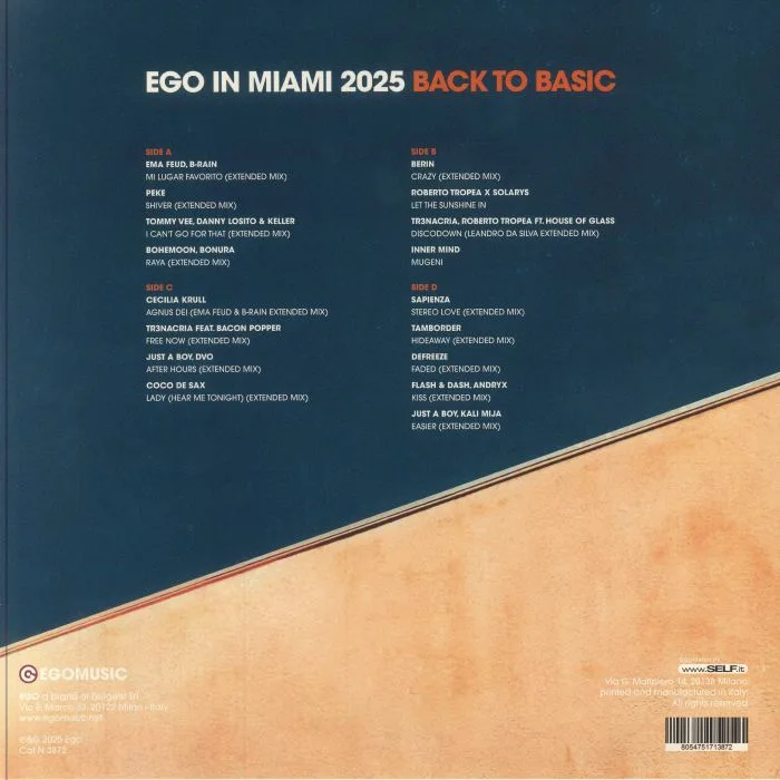 Обратная сторона обложки — VARIOUS — Ego In Miami 2025: Back To Basics
