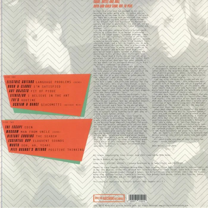 Back cover — VARIOUS — Bristol Post Punk Explosion Vol 2 1979-1986