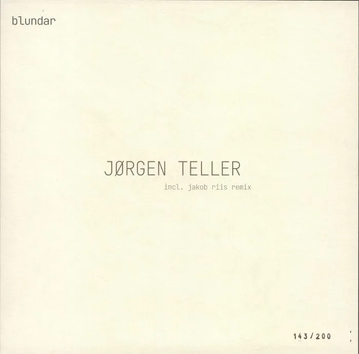 Back cover — Jorgen TELLER — BLUNDAR 17