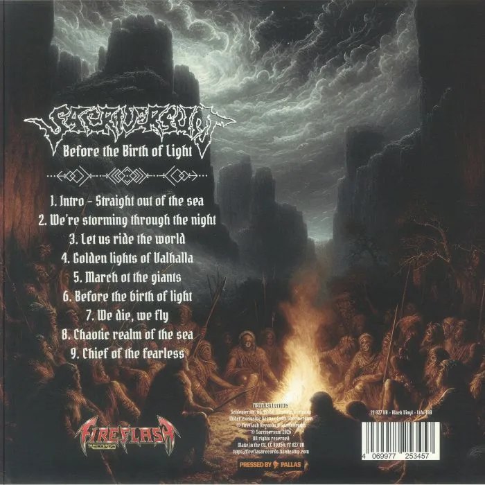 Back cover — SACRIVERSUM — Before The Birth Of Light