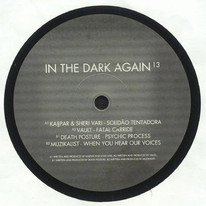 Back cover — KASPAR / SHERI VARI / VAULT / DEATH POSTURE / MUZIKALIST — In The Dark Again 13