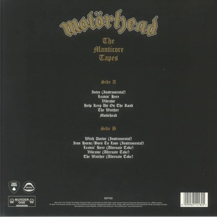 Обратная сторона обложки — MOTORHEAD — The Manticore Tapes