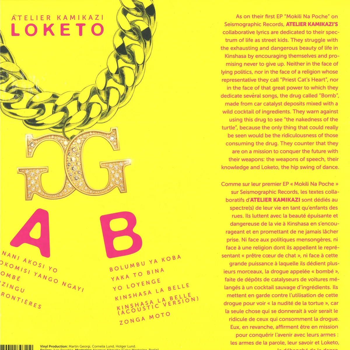 Back cover — Atelier Kamikazi — Loketo LP