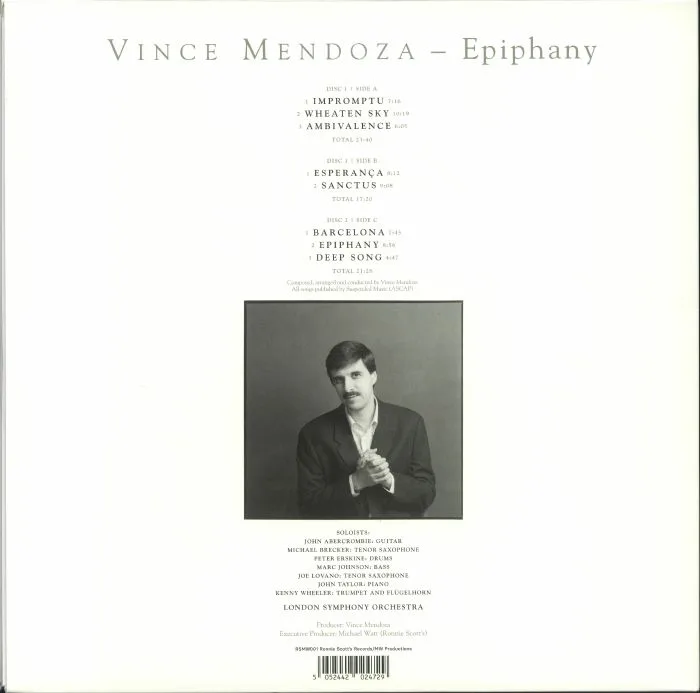 Обратная сторона обложки — Vince MENDOZA / LONDON SYMPHONY ORCHESTRA — Epiphany