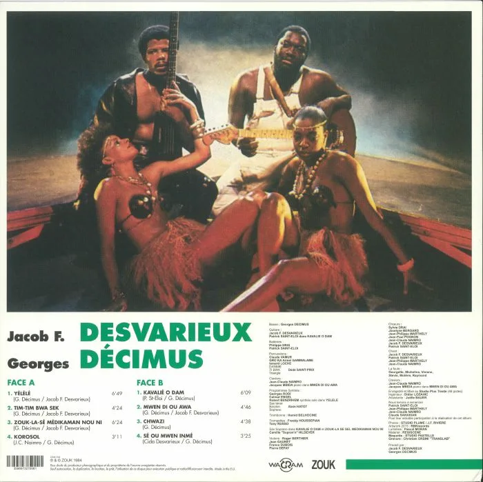 Обратная сторона обложки — KASSAV aka JACOB DESVARIEUX / GEORGES DECIMUS — Yelele