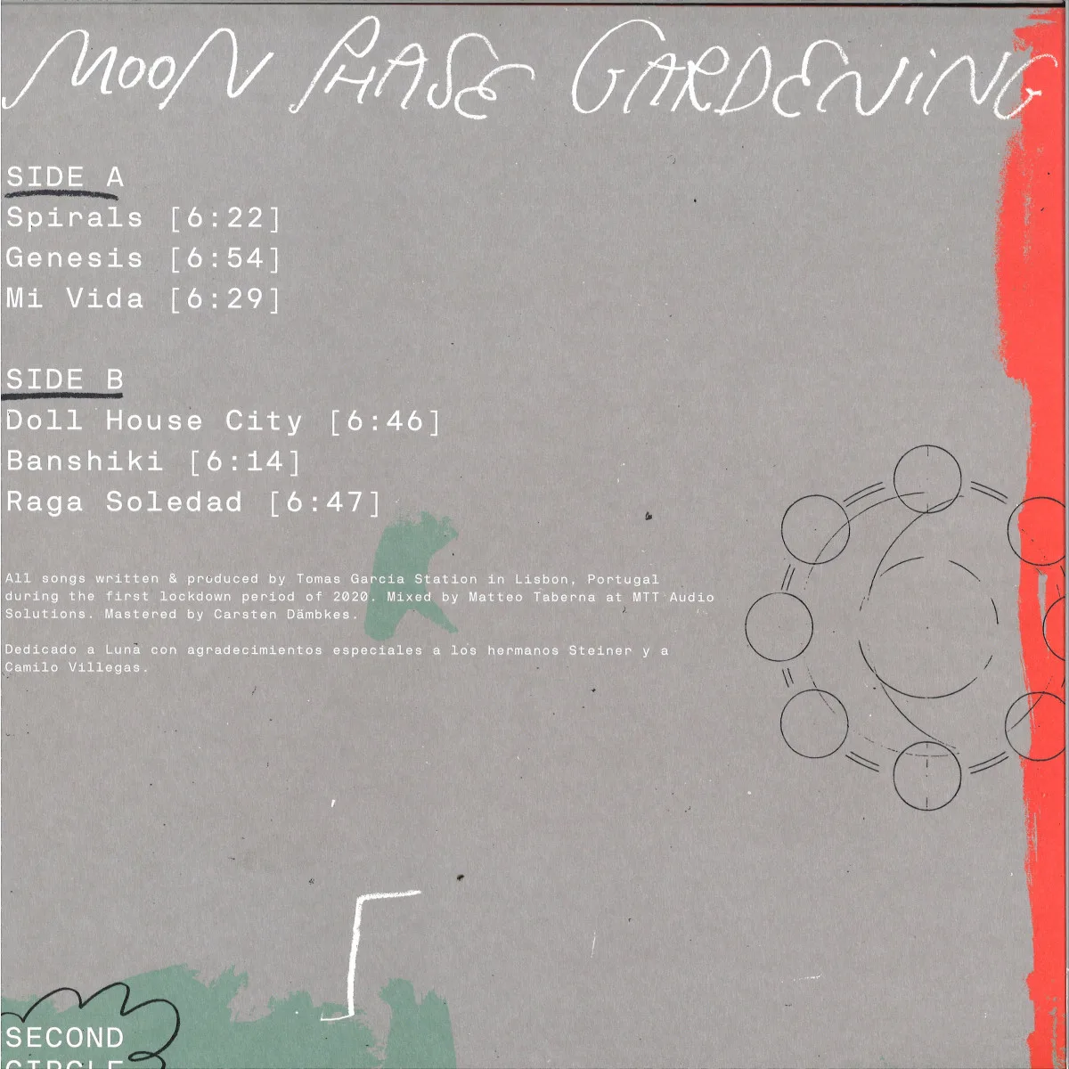 Back cover — Isor29 — MOON PHASE GARDENING EP