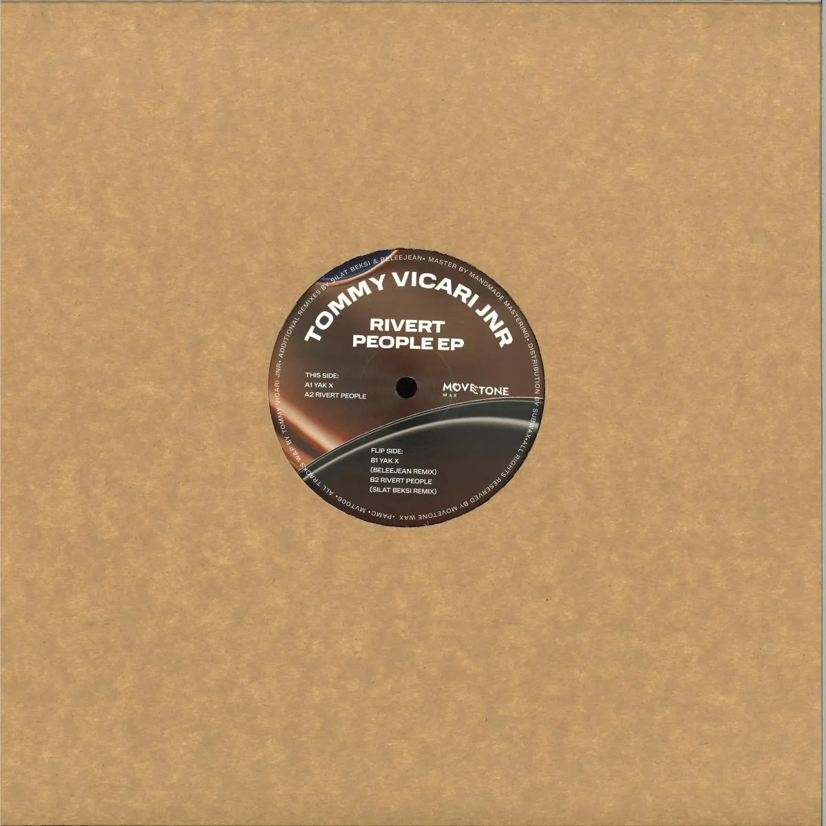 Обратная сторона обложки — Tommy Vicari Jnr — Rivert People EP