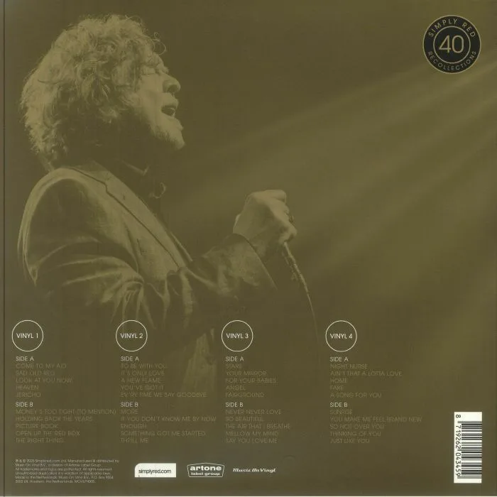 Обратная сторона обложки — SIMPLY RED — Recollections (B-STOCK)