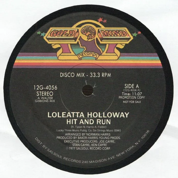 Front cover — Loleatta HOLLOWAY — Hit & Run (Walter Gibbons & Joe Claussell mix)
