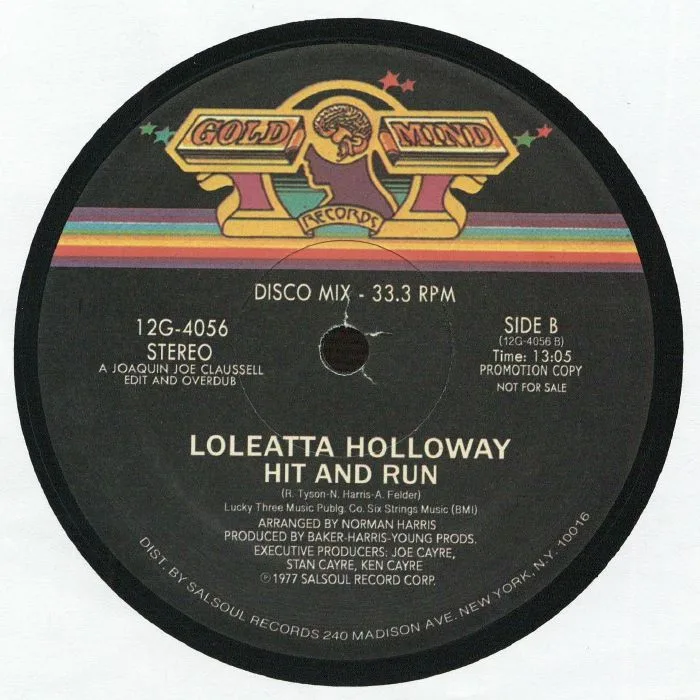 Back cover — Loleatta HOLLOWAY — Hit & Run (Walter Gibbons & Joe Claussell mix)