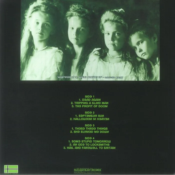 Back cover — TYPE O NEGATIVE — Dead Again