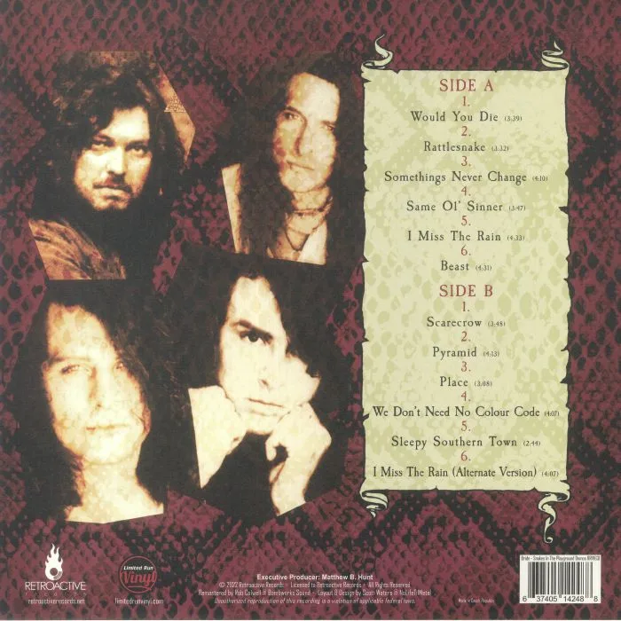 Back cover — BRIDE — Snakes In The Playground Demos
