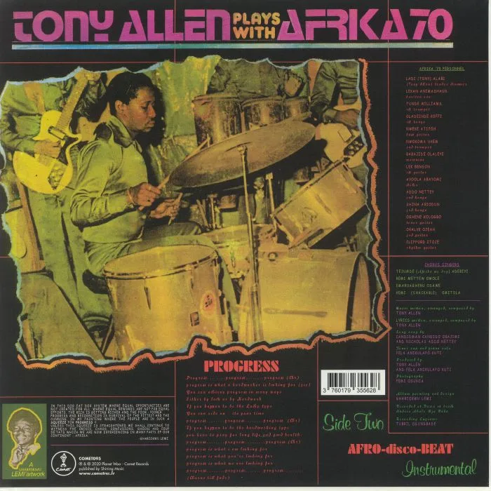 Обратная сторона обложки — Tony ALLEN / THE AFRIKA 70 — Progress (reissue)
