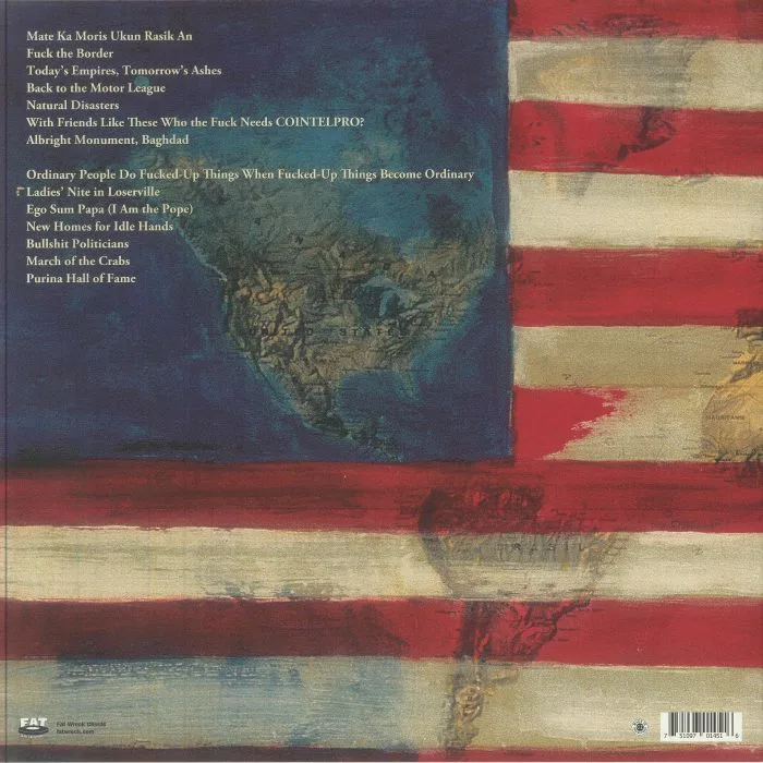 Back cover — PROPAGANDHI — Today's Empires Tomorrow's Ashes (reissue)