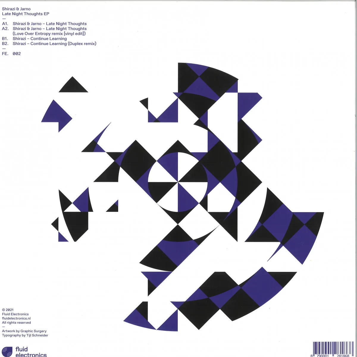 Back cover — Shirazi & Jarno — Late Night Thoughts EP
