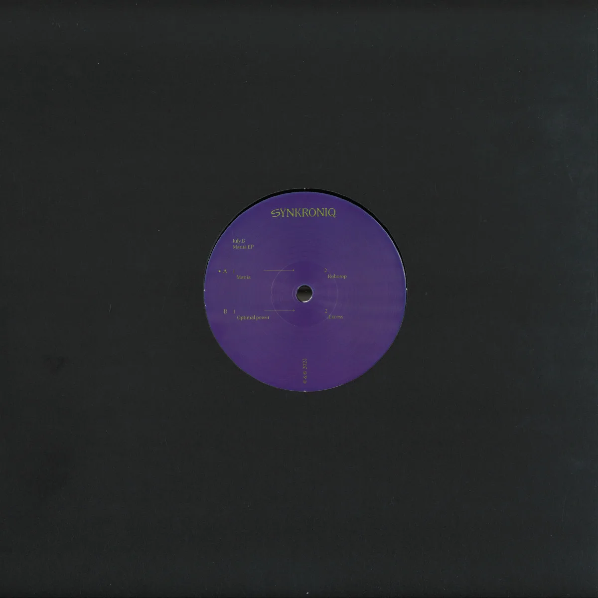 Back cover — IULY.B — Mania EP