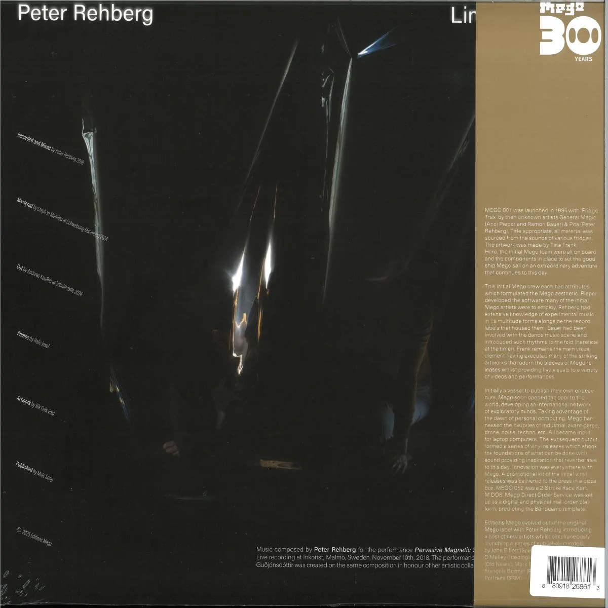 Обратная сторона обложки — Peter Rehberg — Liminal States LP