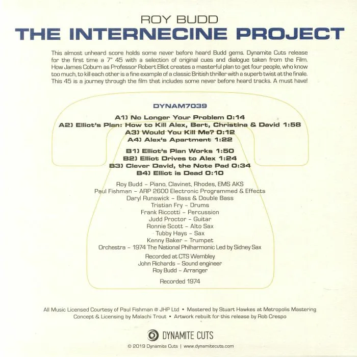 Обратная сторона обложки — Roy BUDD — The Internecine Project
