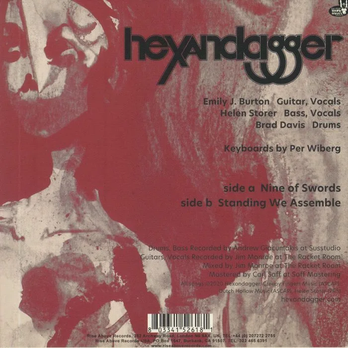 Back cover — HEXANDAGGER — Nine Of Swords