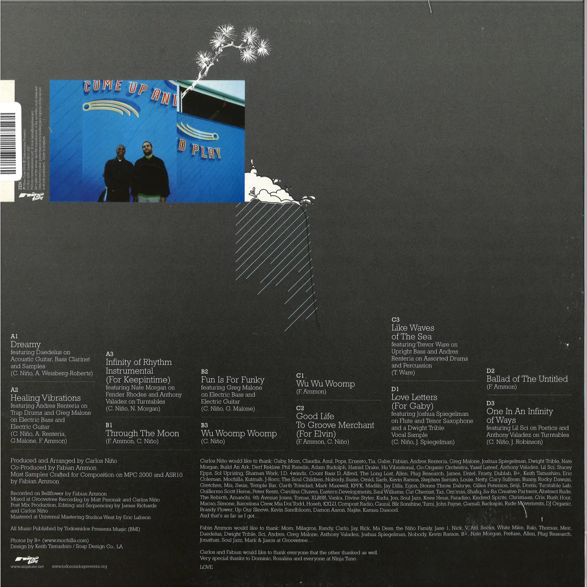 Обратная сторона обложки — Ammon Contact — I In An Infinity Of Ways LP 2x12"