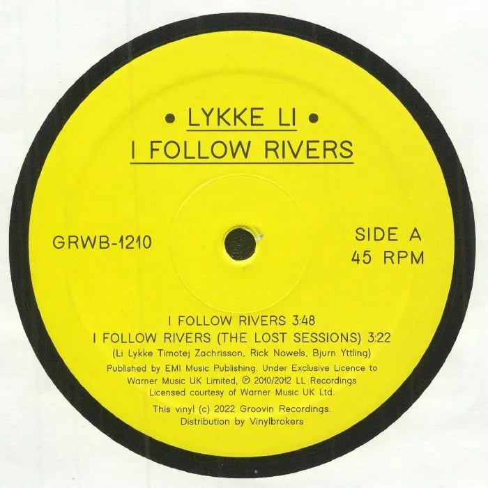 Front cover — LYKKE LI — I Follow Rivers (reissue)
