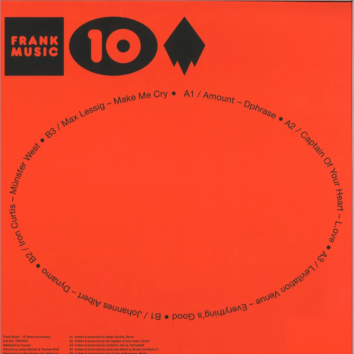 Back cover — Various — 10 Years Frank Music