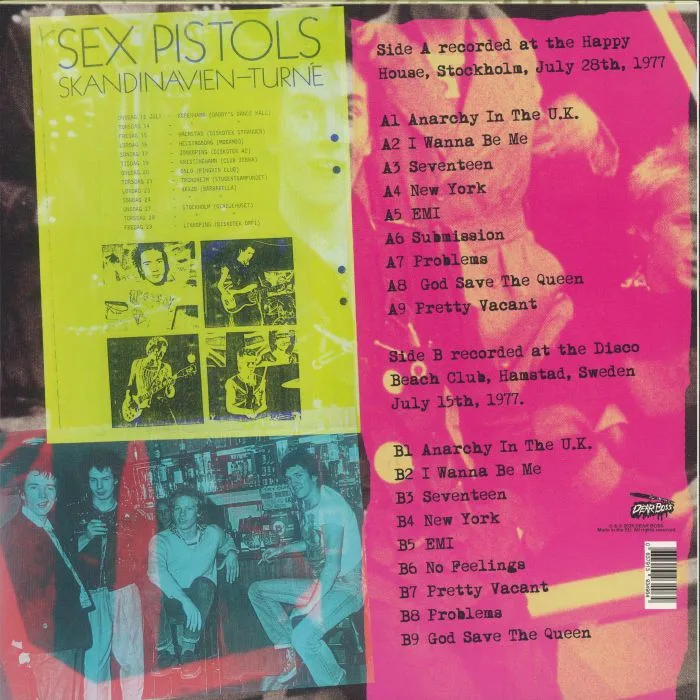 Обратная сторона обложки — SEX PISTOLS — Sweden Heaven & Hell