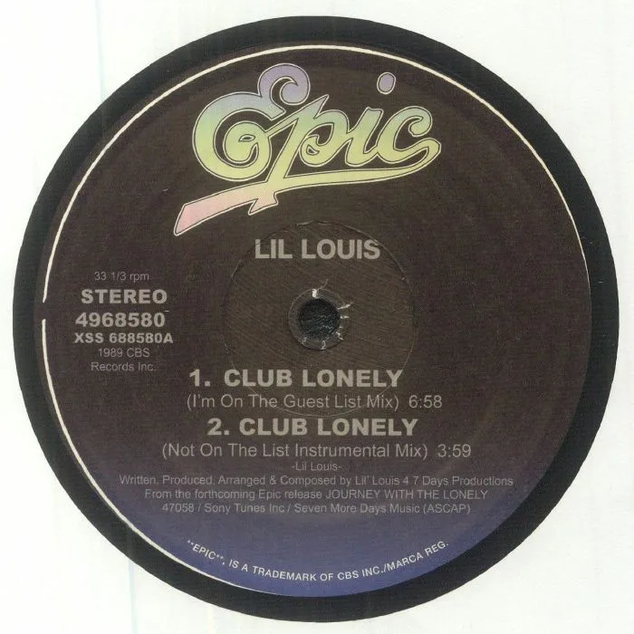 Лицевая сторона обложки — LIL LOUIS — Club Lonely (remixes)