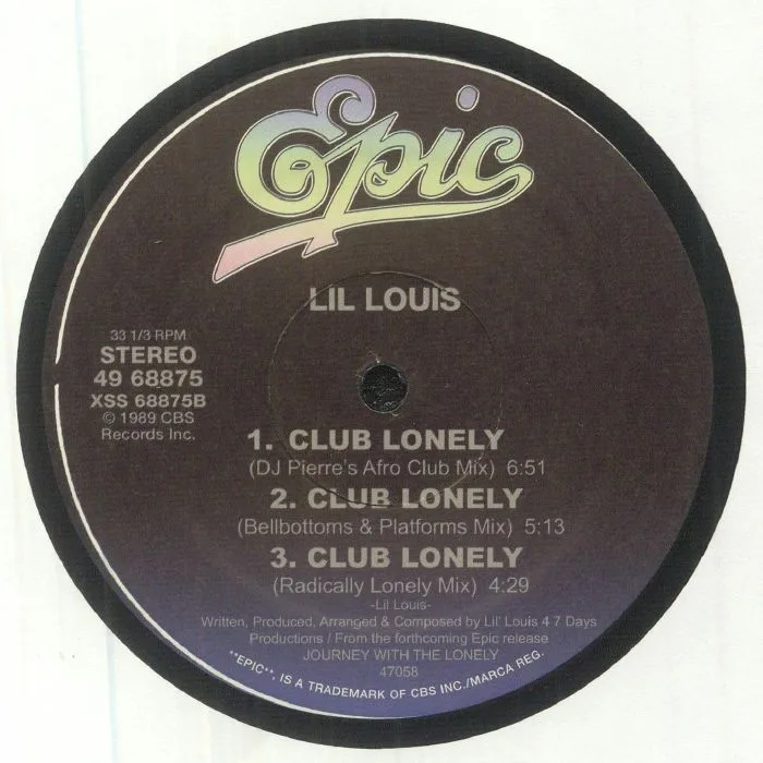 Обратная сторона обложки — LIL LOUIS — Club Lonely (remixes)
