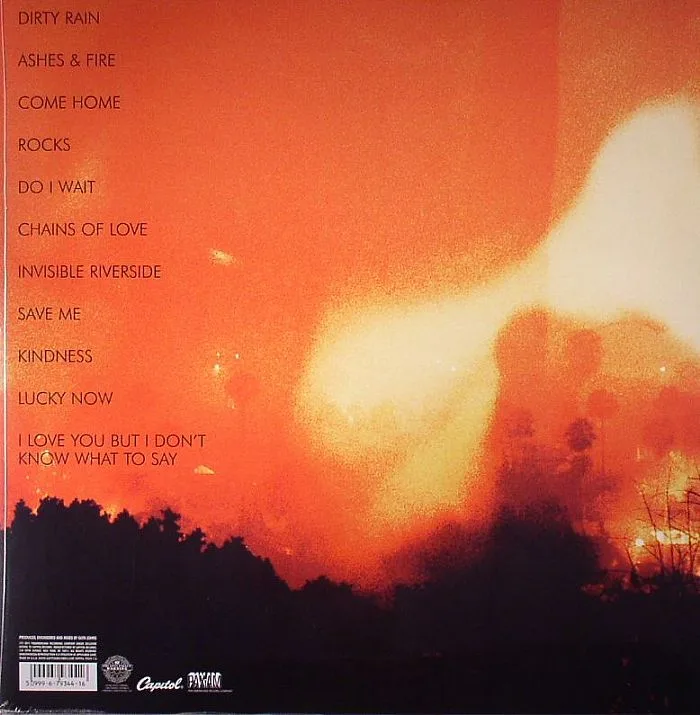 Back cover — Ryan ADAMS — Ashes & Fire