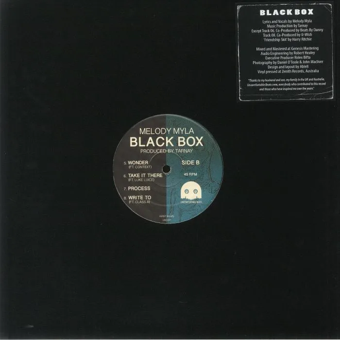 Back cover — MELODY MYLA — Black Box