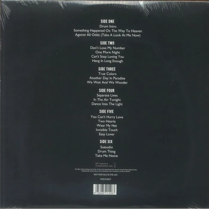 Back cover — Phil COLLINS — The Complete 2005 Bucuresti Broadcast