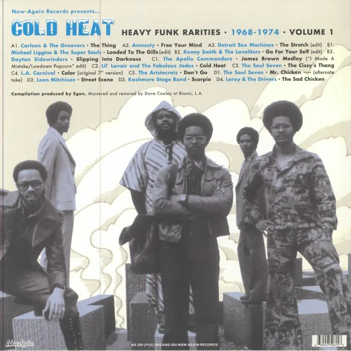 Обратная сторона обложки — VARIOUS — Cold Heat: Heavy Funk Rarities 1968-1974 Vol 1 (reissue)
